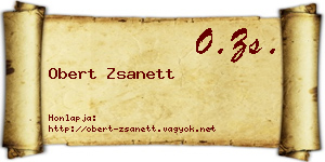 Obert Zsanett névjegykártya